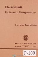 Pratt & Whitney-Pratt Whitney Electrolimit 4\" Gage, External Comparator Operating Manual-4\"-01